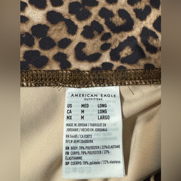 American Eagle The Everything High Rise Leggings Leopard Print Size M Long - Picture 11 of 12